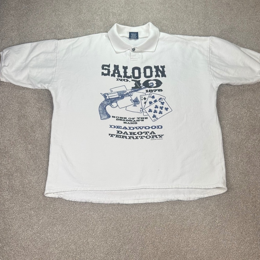 Vintage Saloon No. 10‎ Deadwood Dakota Territory Polo Shirt ovresized Large west